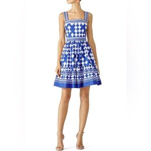 Kate Spade Blue and White Lantern Dress